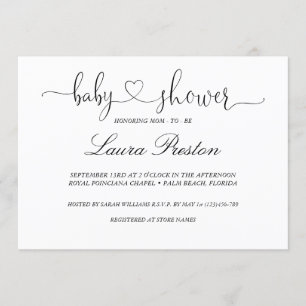 Invitation de baby shower de Handlettered de