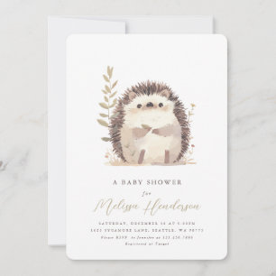 Invitation de Baby shower de Hérisson mignon