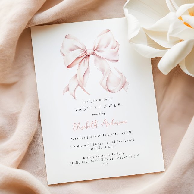 Invitation de Baby shower de la cale rose - Vérifi (Créateur téléchargé)