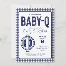 Invitation de Baby shower de la Marine En vichy