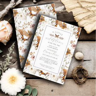 Invitation de Baby shower de la petite fille Fleur