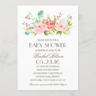 Invitation de baby shower de la roseraie