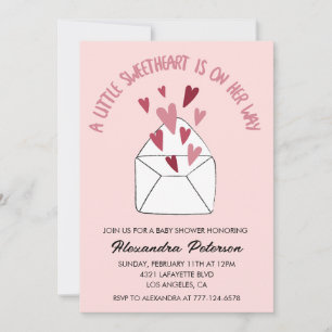 Invitation de baby shower de la Saint-Valentin env
