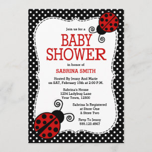 Invitation de Baby shower de Ladybug