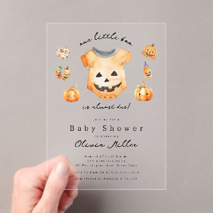 Invitation de Baby shower de Little Citrouille Boo