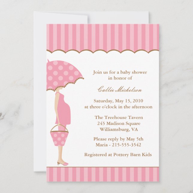 Invitation de baby shower de maman de mod (Devant)