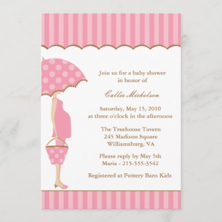 Invitation de baby shower de maman de mod