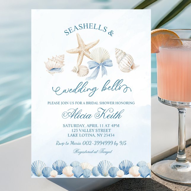 Invitation de Baby Shower de mariage Blue Boho Coa (Créateur téléchargé)