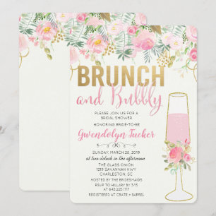 Invitation de Baby Shower de mariage Brunch et Bub