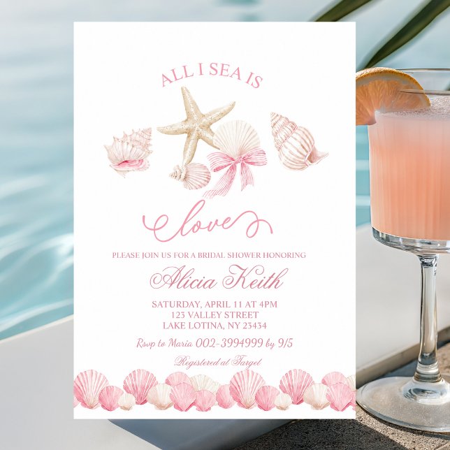 Invitation de baby shower de mariage rose tout ce  (Créateur téléchargé)