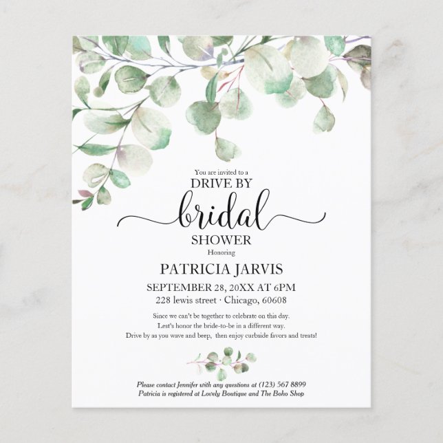 Invitation de baby shower de mariage sur le thème  (Devant)