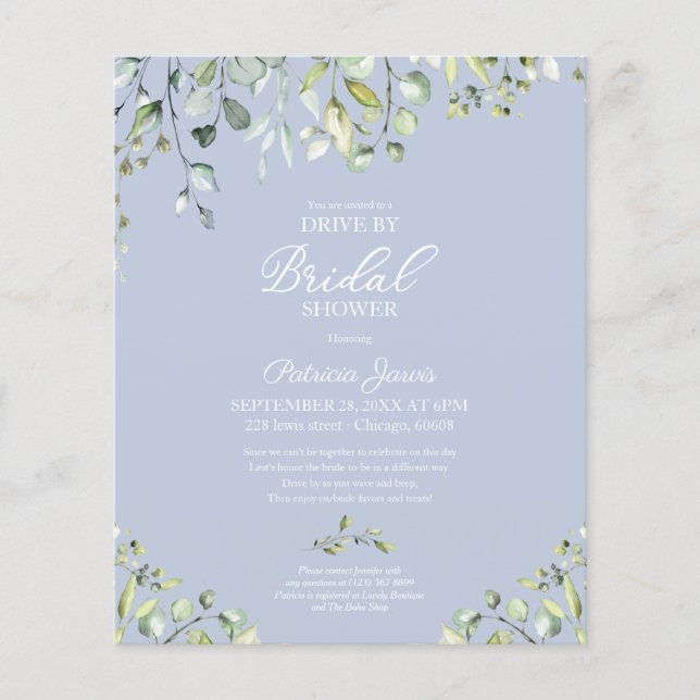 Invitation de baby shower de mariage sur le thème  (Devant)