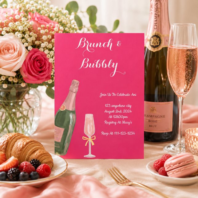 INVITATION DE BABY-SHOWER DE MARIÉE BRUNCH ET MOUS (Créateur téléchargé)