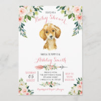 Invitation de Baby shower de marionnettes,
