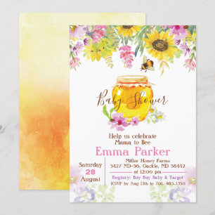Invitation de Baby shower de miel Bumble Bee