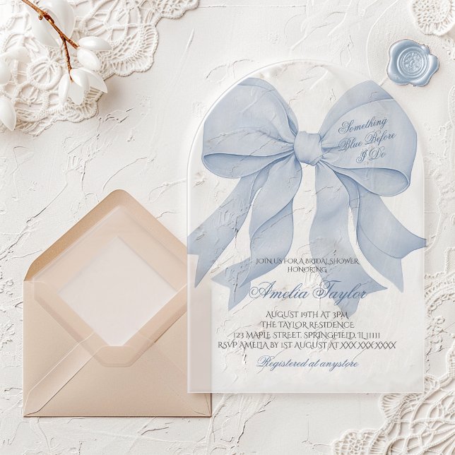 Invitation de Baby Shower de Noces avec un Ruban B (Créateur téléchargé)