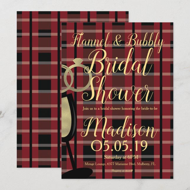 Invitation de Baby Shower de Noël en Papier Flanel (Devant / Derrière)