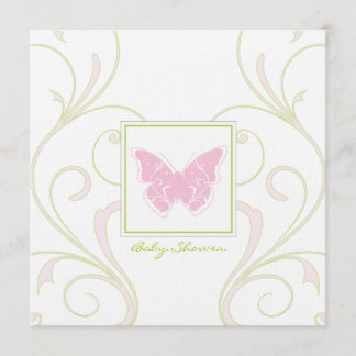 Invitation de baby shower de papillon