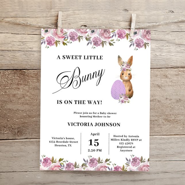 Invitation de Baby Shower de Pâques à petit budget (Créateur téléchargé)