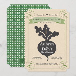 Invitation de baby shower de paquet de graine