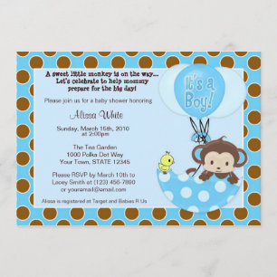 Invitation de baby shower de parapluie de birdie
