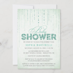 Invitation de Baby shower de Parties scintillant v