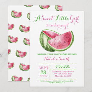 Invitation de baby shower de pastèque