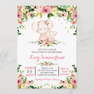 Invitation de baby shower de porc, porcelet