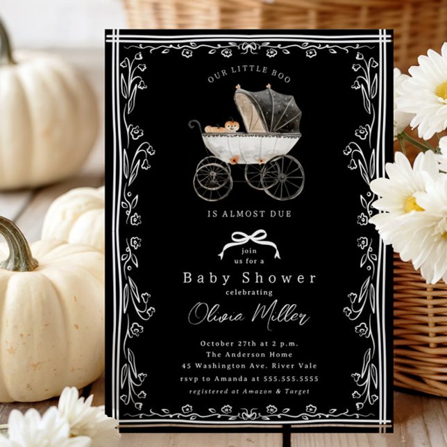 Invitation de Baby shower de Pram Whimsical (Créateur téléchargé)