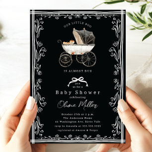 Invitation de Baby shower de Pram Whimsical