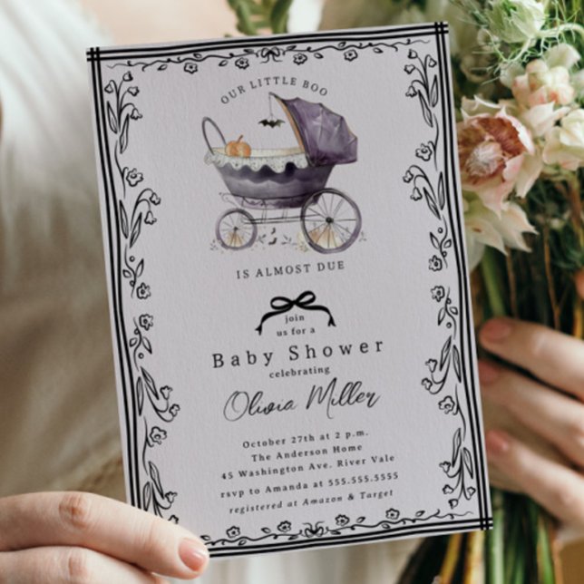Invitation de Baby shower de Pram Whimsical (Créateur téléchargé)