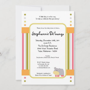 Invitation de Baby shower de punch tropical 5x7