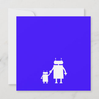 Invitation de Baby shower de robots bleus pour béb