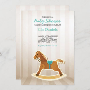 Invitation de Baby shower de Rocking Horse
