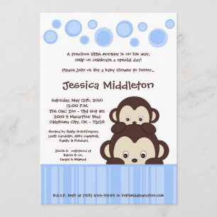 invitation de baby shower de singe de bruit du