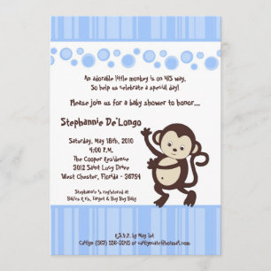 invitation de baby shower de singe de bruit du