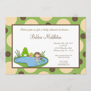 invitation de baby shower de sirène d'étang de