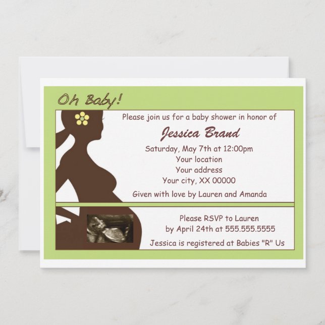 Invitation de baby shower de sonogramme (Devant)