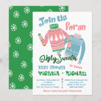 Invitation de Baby shower de sucre laid