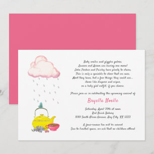 Invitation de baby shower de thé pour le 2ème 3ème