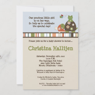 invitation de baby shower de tortue du Laguna