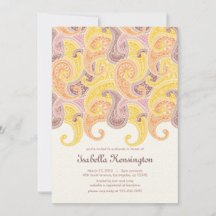 Invitation de Baby shower de tourbillons doux