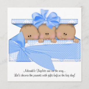 Invitation de baby shower de triplet