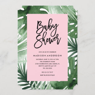 Invitation de baby shower de tropiques