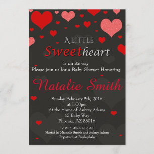 Invitation de baby shower de Valentines, amoureux