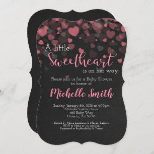 Invitation de baby shower de Valentines, amoureux,