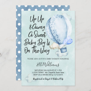 Invitation De Baby shower D'Éléphant De Haut En Ba