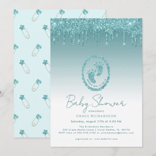 Invitation de Baby shower des Parties scintillant 
