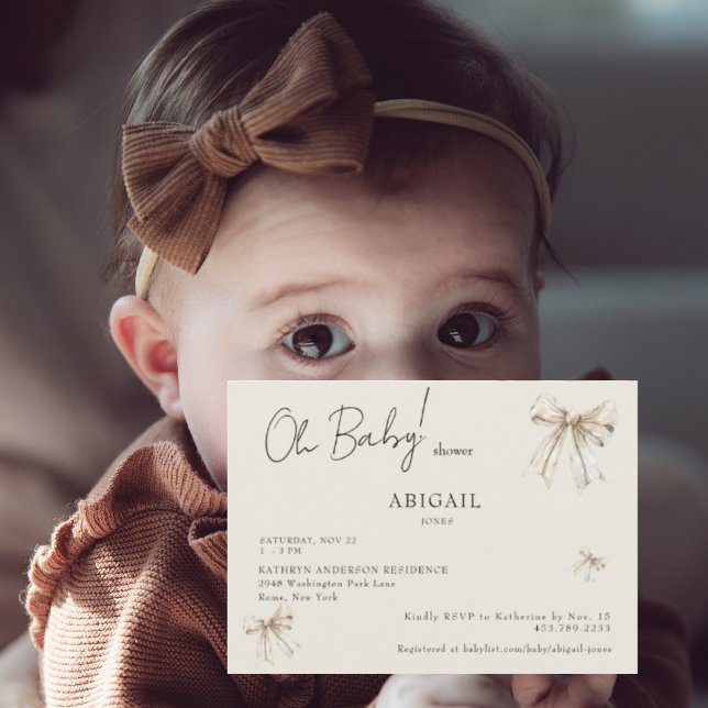 Invitation de Baby shower des vaches neutres (Créateur téléchargé)