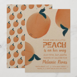 Invitation de Baby Shower d'été avec Fruit de Pêch